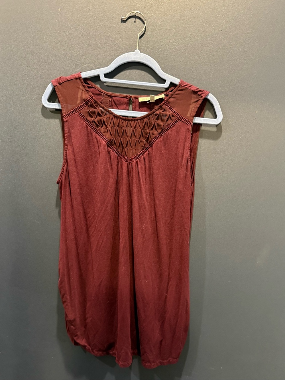 Daniel Rainn Sleeveless Midi Dress in Brick Red